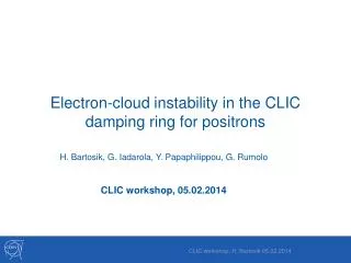 Electron-cloud instability in the CLIC damping ring for positrons