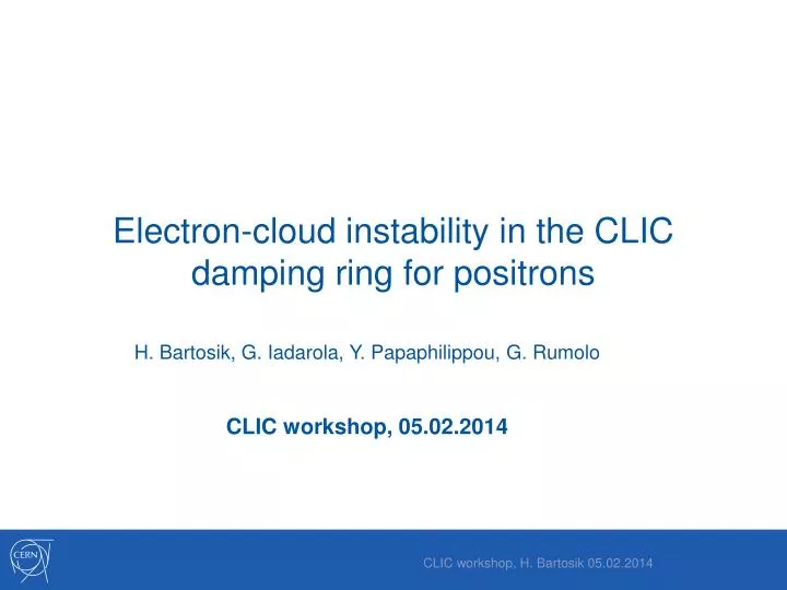 electron cloud instability in the clic damping ring for positrons