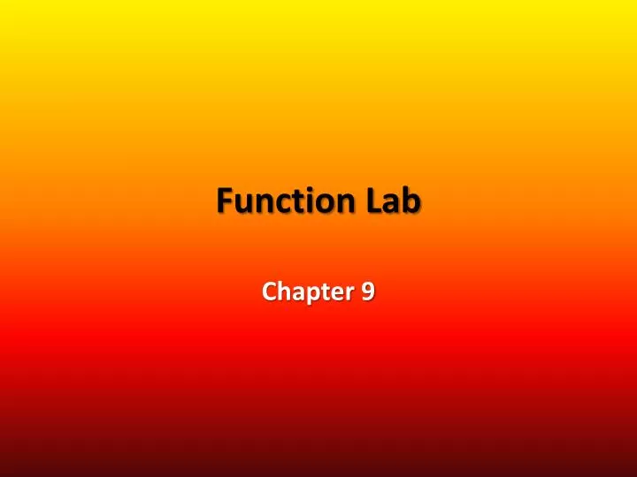 function lab
