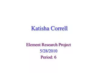 Katisha Correll