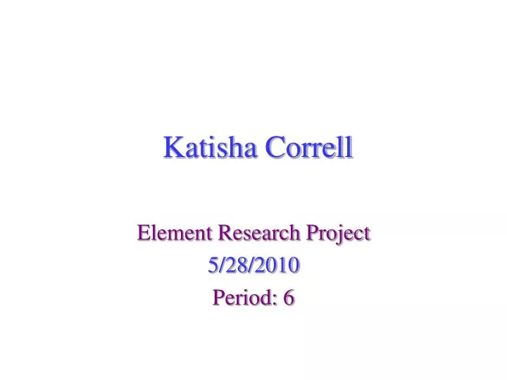 katisha correll
