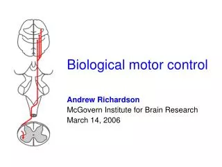 Biological motor control