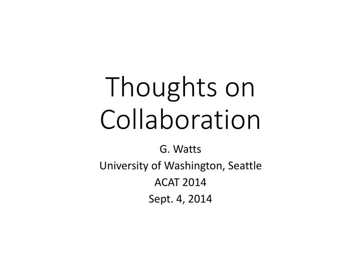 thoughts on collaboration