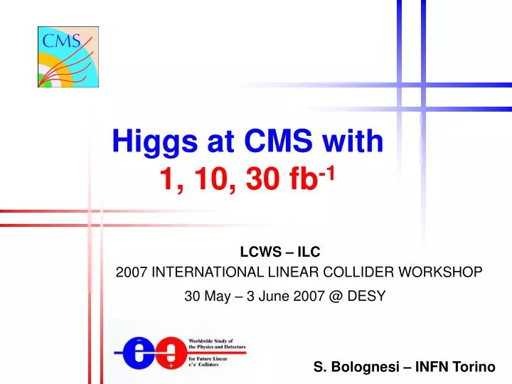 higgs at cms with 1 10 30 fb 1