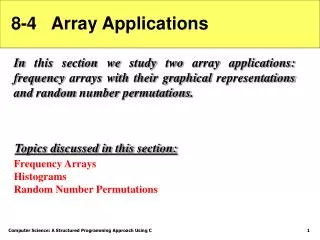 8-4 Array Applications