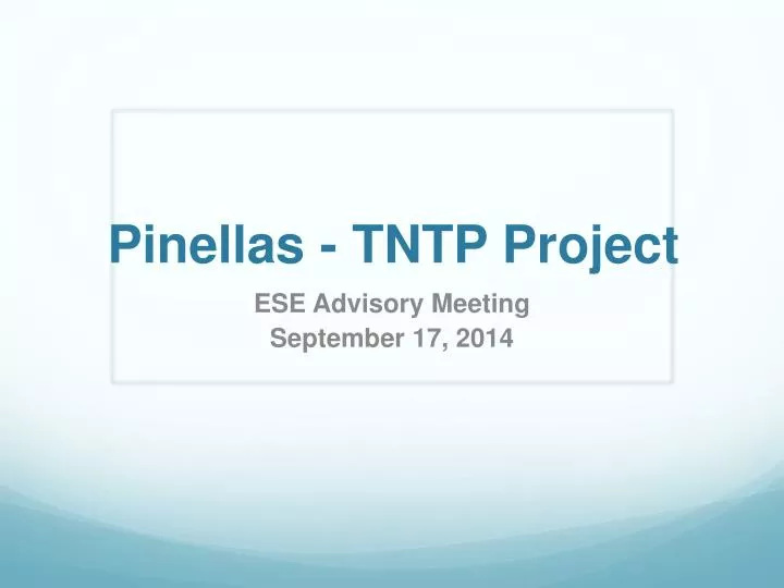 pinellas tntp project