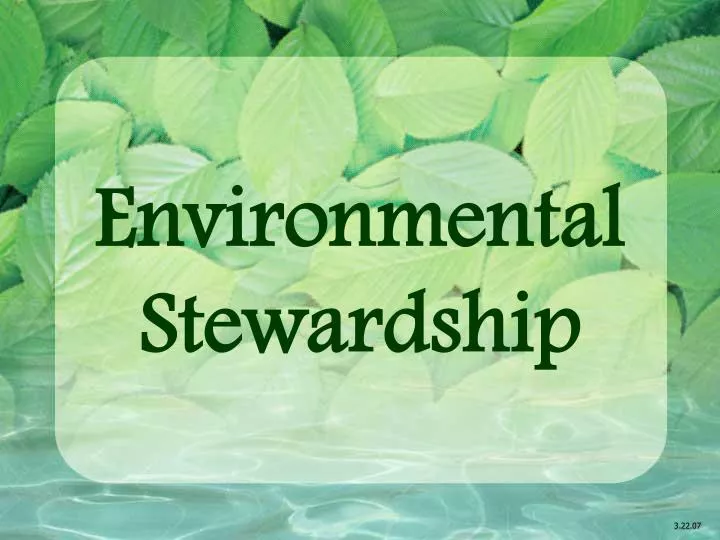 environmental stewardship