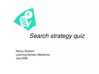 Search strategy quiz