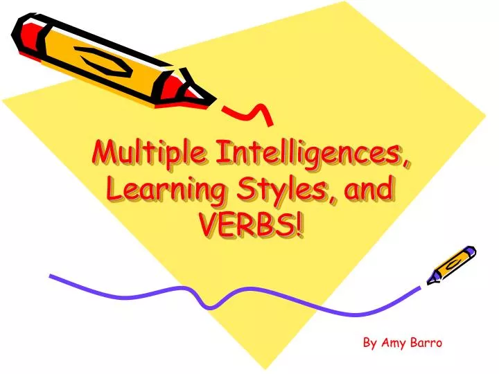 multiple intelligences learning styles and verbs