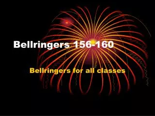 Bellringers 156-160