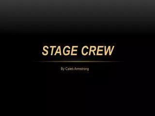 Stage Crew