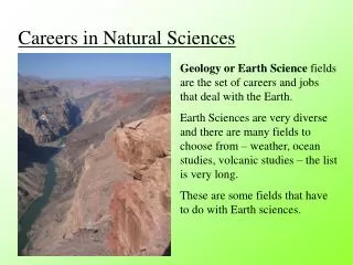 Careers in Natural Sciences