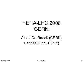 HERA-LHC 2008 CERN