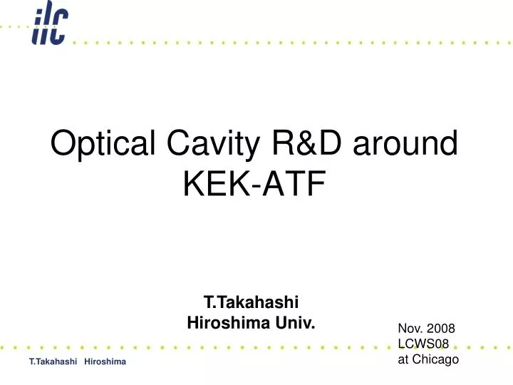 optical cavity r d around kek atf