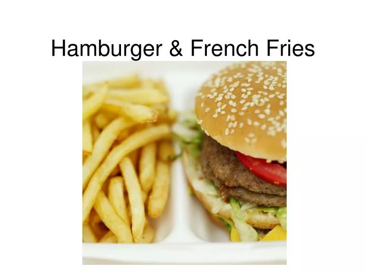 hamburger french fries