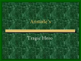aristotle s