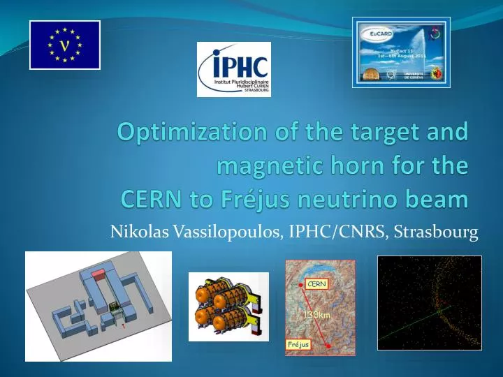 optimization of the target and magnetic horn for the cern to fr jus neutrino beam
