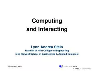 Computing and Interacting