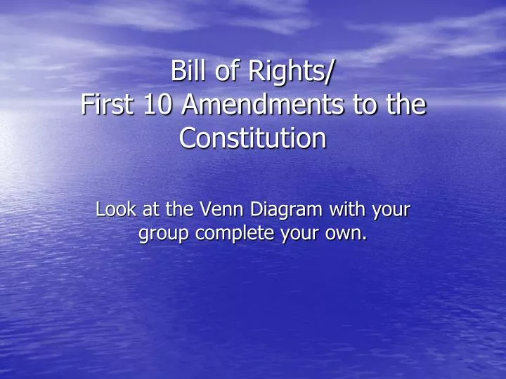 bill of rights first 10 amendments to the constitution