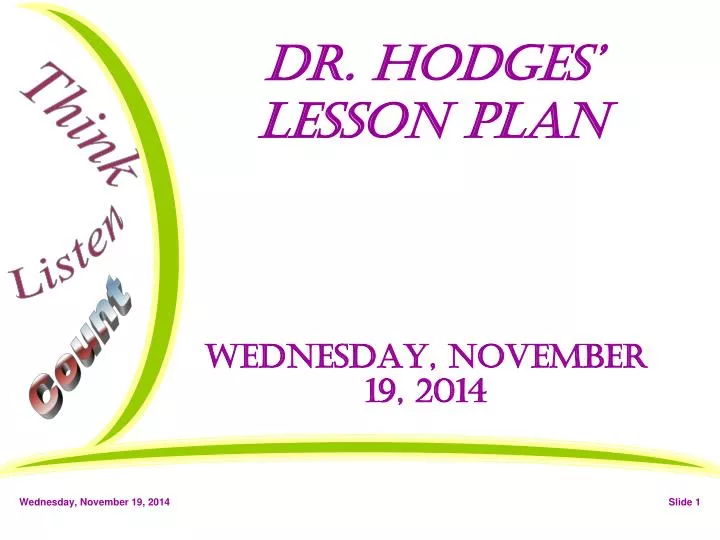 dr hodges lesson plan