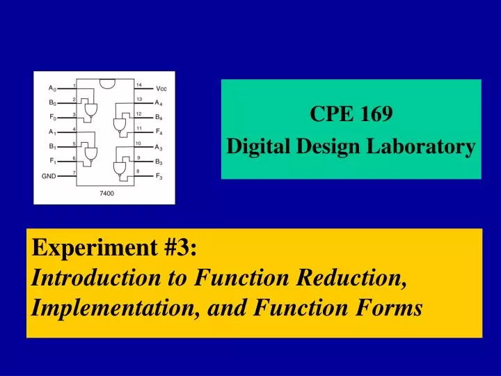 experiment 3 introduction to function reduction implementation and function forms