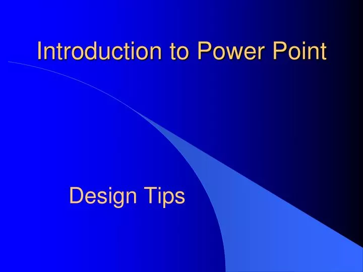 introduction to power point