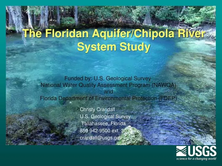 the floridan aquifer chipola river system study