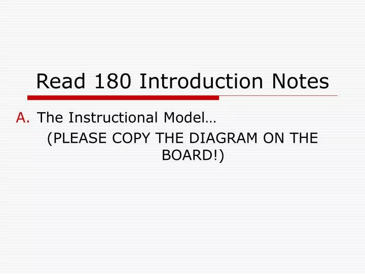 read 180 introduction notes