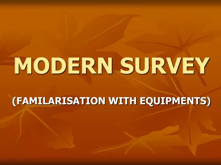 modern survey
