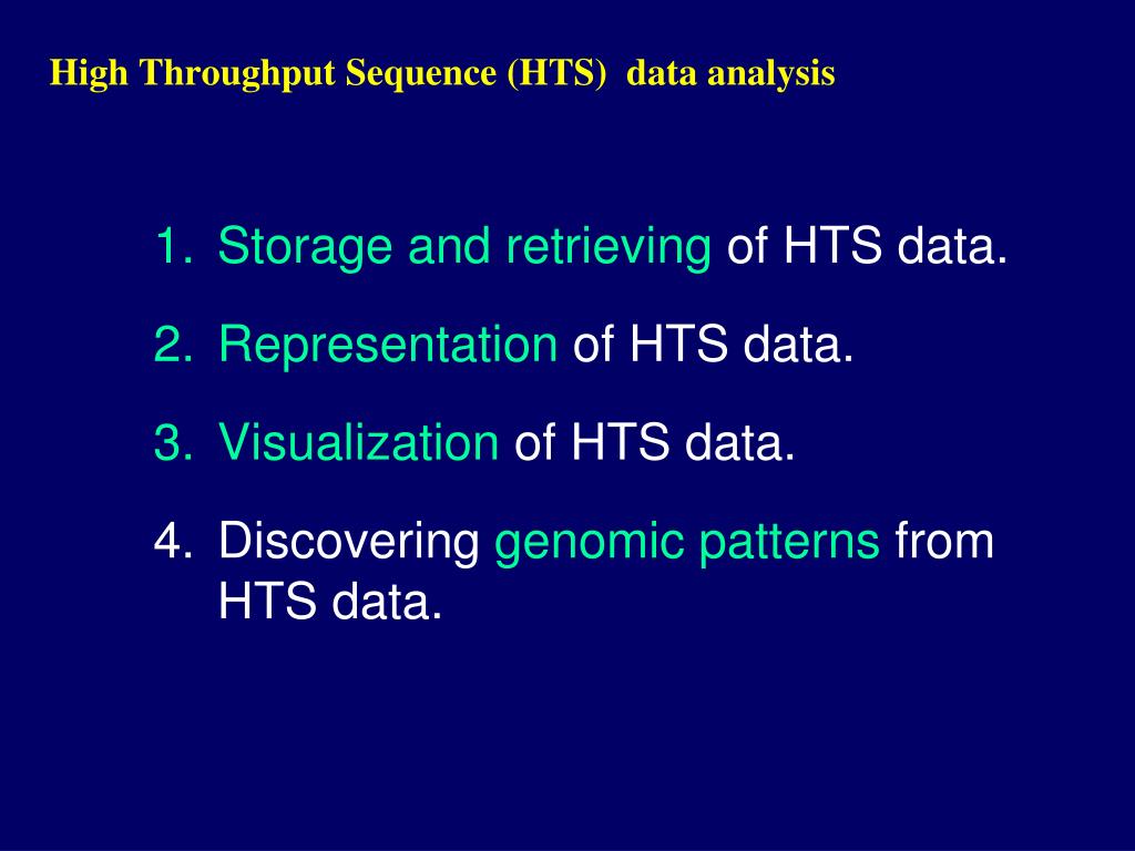 PPT - High Throughput Sequence (HTS) data analysis PowerPoint ...