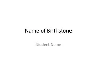 Name of Birthstone