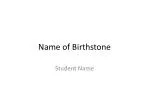 Name of Birthstone - slide 1