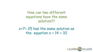 How can two different equations have the same solution??