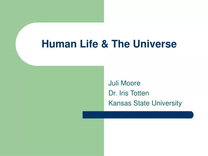 human life the universe