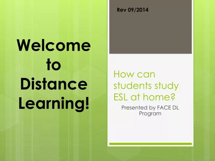 how can students study esl at home