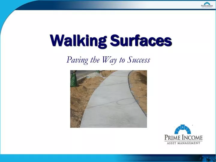 walking surfaces