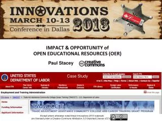 IMPACT &amp; OPPORTUNITY of OPEN EDUCATIONAL RESOURCES (OER)