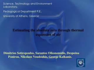 Estimating the absolute zero through thermal expansion of air