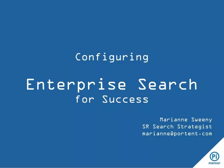 configuring enterprise search for success