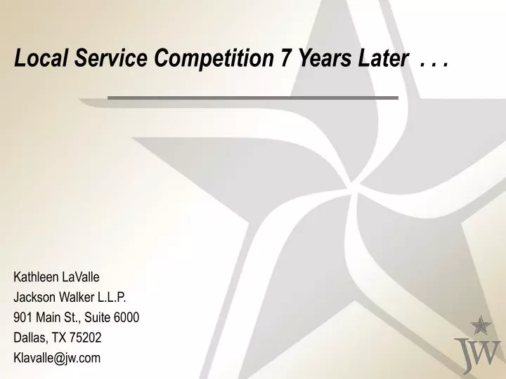 local service competition 7 years later