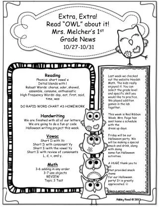 Reading Phonics: short vowel e Initial blends with l