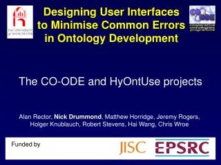 Designing User Interfaces to Minimise Common Errors in Ontology Development