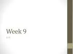Week 9 - slide 1