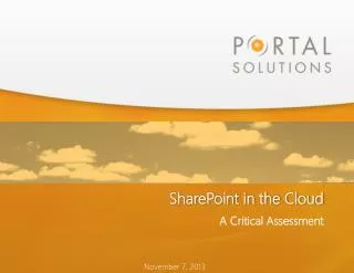 SharePoint in the Cloud