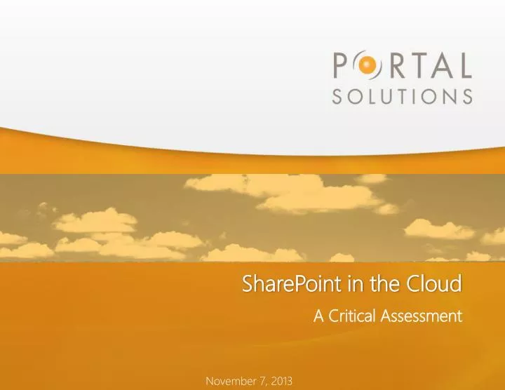 sharepoint in the cloud