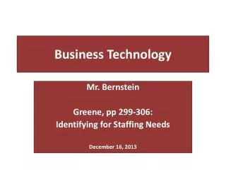 Business Technology