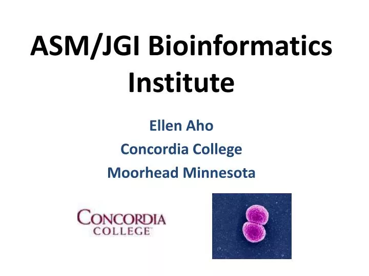 asm jgi bioinformatics institute