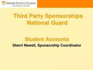 third party sponsorships national guard