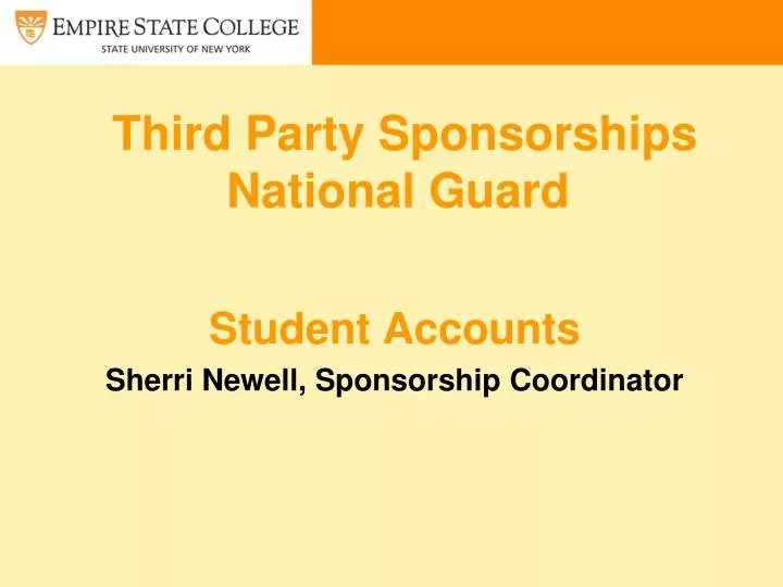 third party sponsorships national guard