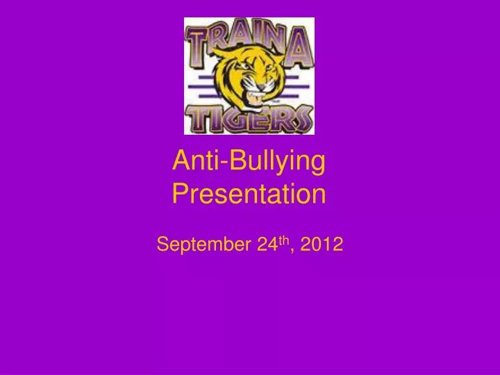anti bullying presentation